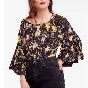 Free People Last Time Bell-Sleeve Blouse